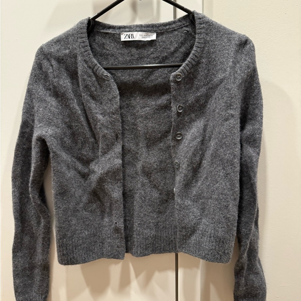 Zara gray wool cardigan